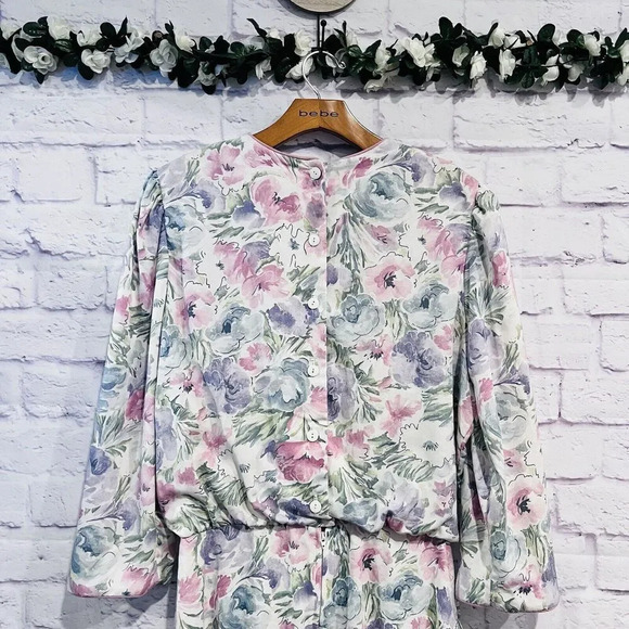 Lisa‎ II Vintage Floral Print Dress Cottage Core Long Sleeve Maxi Dress - Picture 3 of 11